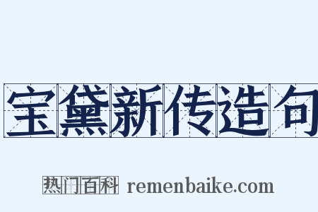 宝黛新传造句是什么意思的图片